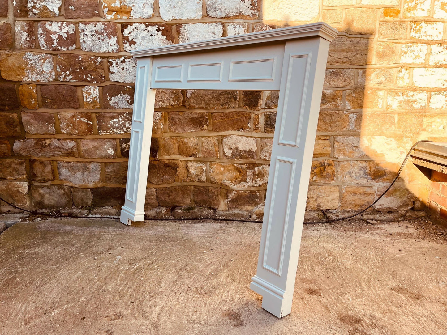 Painted Wooden Fireplace Surround | Classic Mantelpiece | Georgian Style Fire Surround | Off-White Traditional Fireplace Mantel