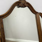 Mirror Vintage French Style Oak Carved Triple Folding Vanity Mirror LOT 6542