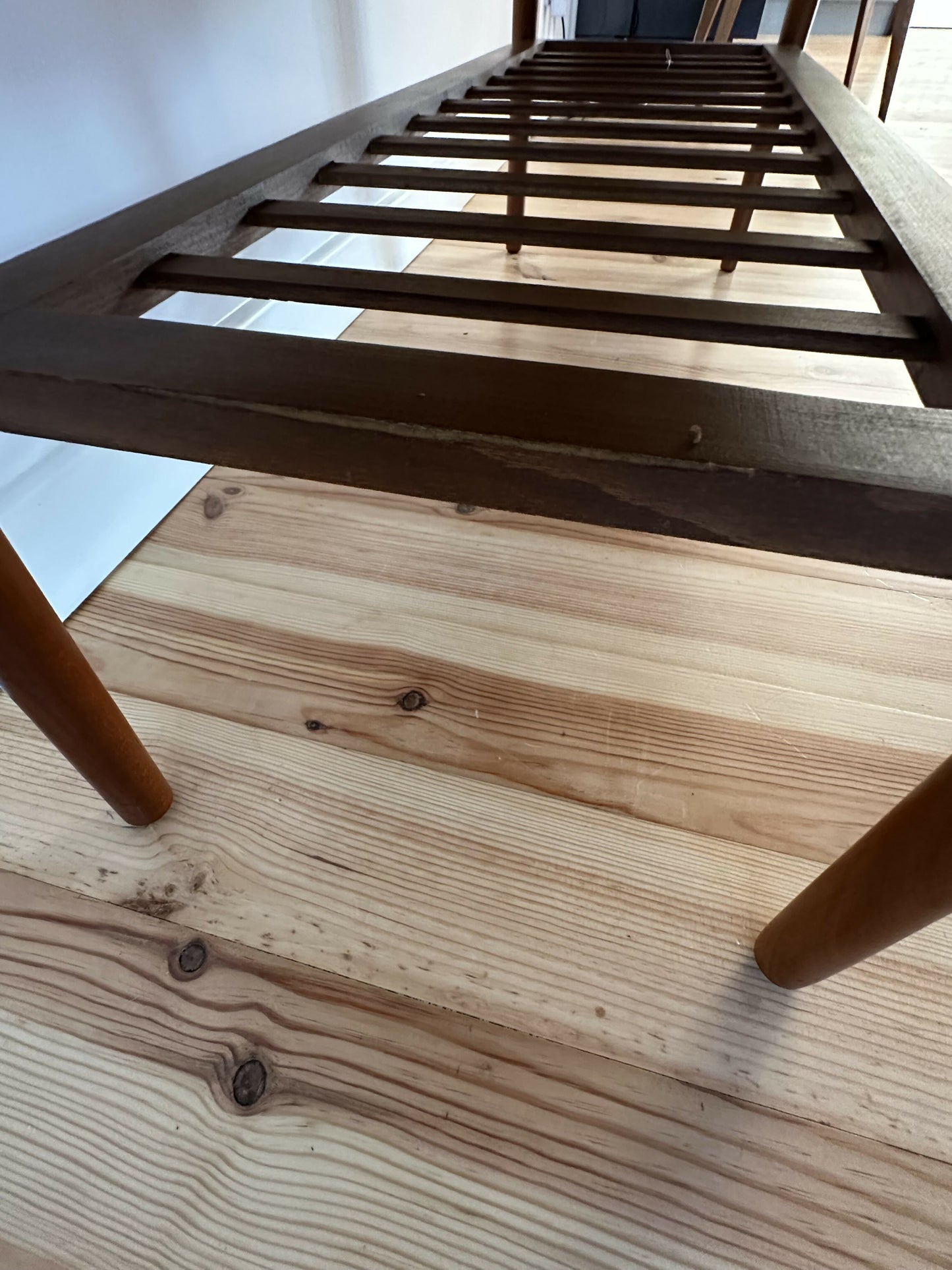 Mid Century Danish Teak Coffee Table Vintage Retro MCM Surfboard Style Coffee Table