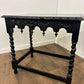 Antique Heavily Carved Barley Twist Side Table