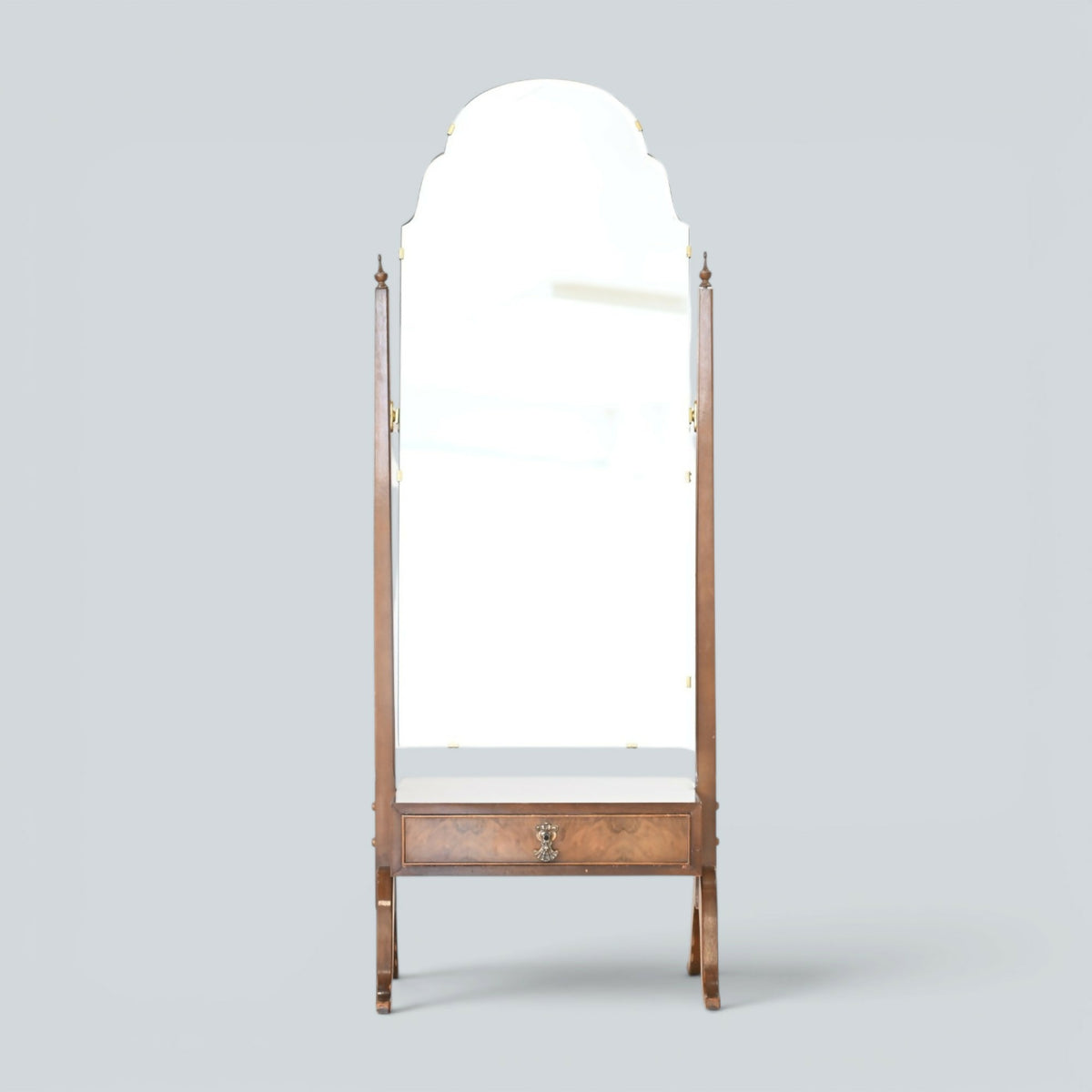 Freestanding Dressing Mirror Small Drawer Tilt Adjustment Vintage FREE Delivery*