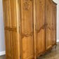 Wardrobe Vintage French Louis XVI Style Oak Four Door Carved Armoire LOT 6463