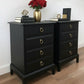 Stag minstrel black bedside cabinets