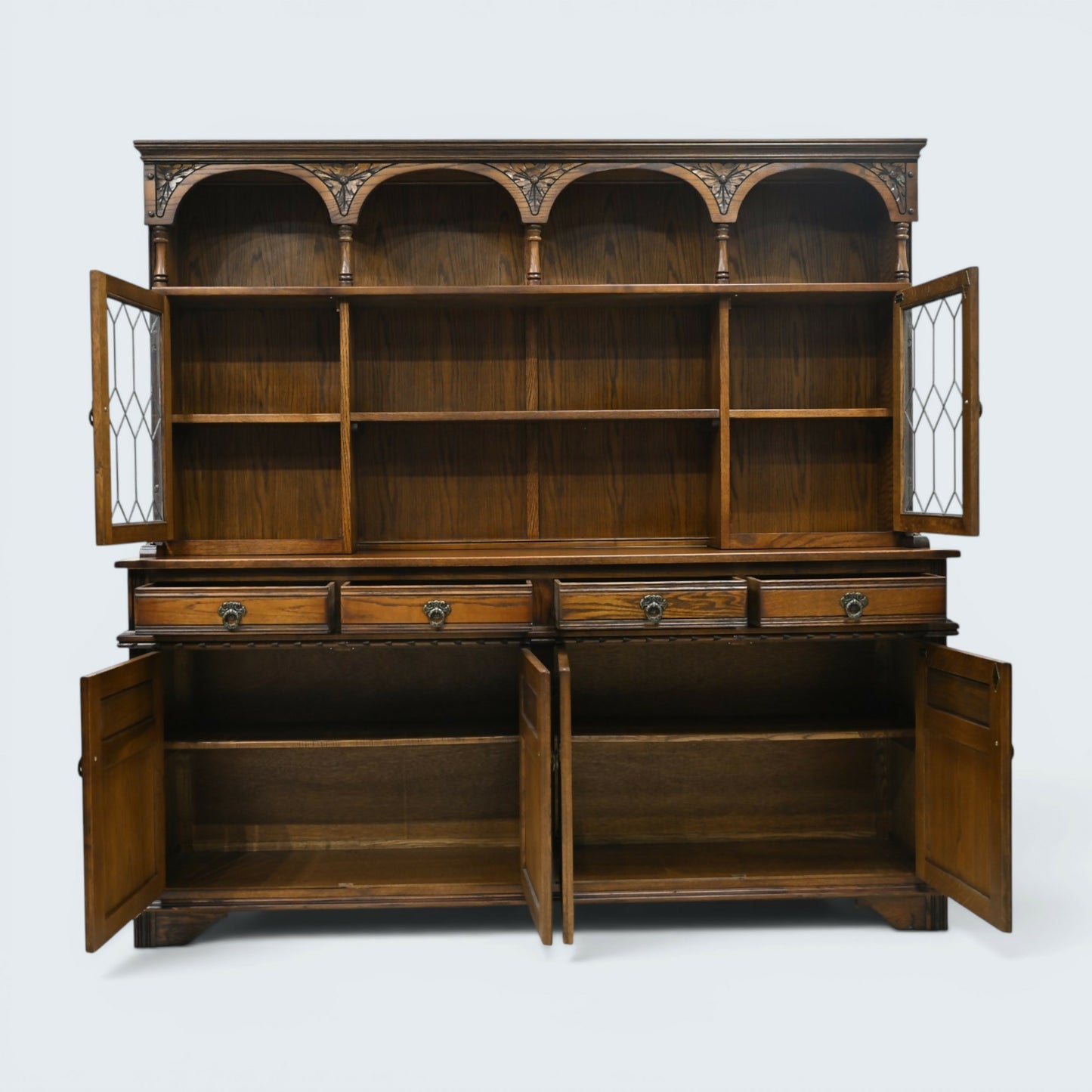 Old Charm Oak Dresser In Light Oak Sideboard Display EXC Clean FREE UK Delivery