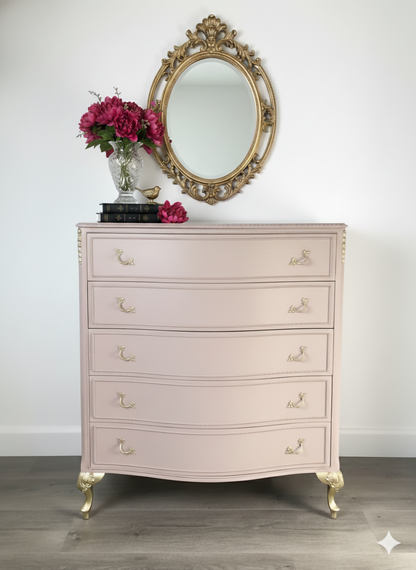 Louis chest of drawers in pink