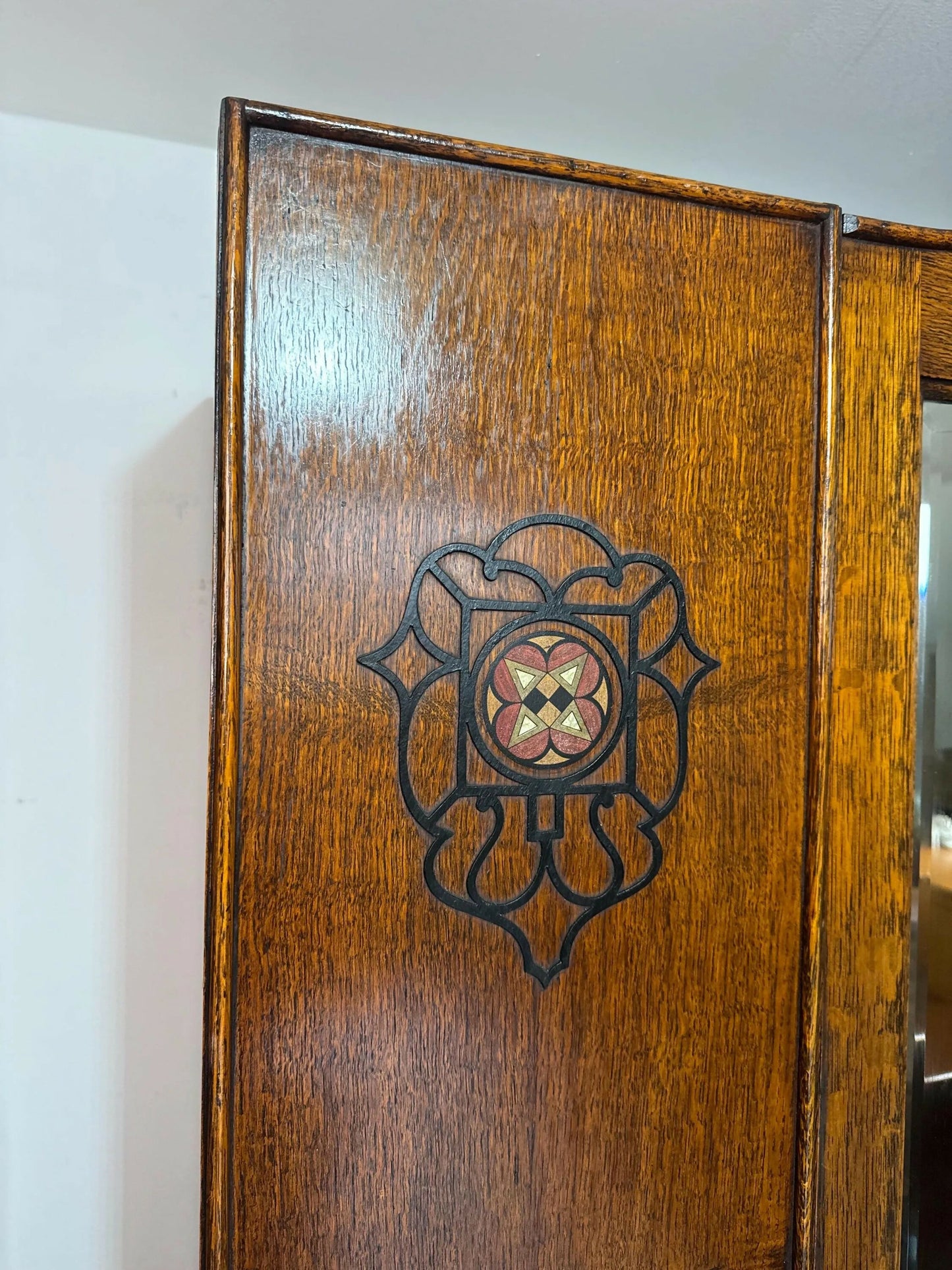 Mid century retro vintage art deco wardrobe mirror