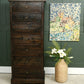 Dark Solid Wood Tallboy Drawers - Over 5 FT - Hardwood
