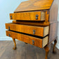 Vintage Walnut Veneer Waterfall Bureau on Claw & Ball Feet