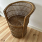 Vintage Bamboo Cane Peacock Chair Wicker Boho Tiki Mid Century Chair