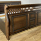 Bed Vintage French Super King Size Sleigh Bed Frame 180x200cm Headboard LOT 6409