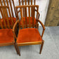 6x Meredew Mid Century Teak Dining Chairs Upholstered Seats 2x Carvers 4x Chairs