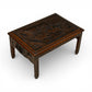 Small Chinese Coffee Table Carvings Inset Glass Top Carvings Opium Table. SBR11116/2910E