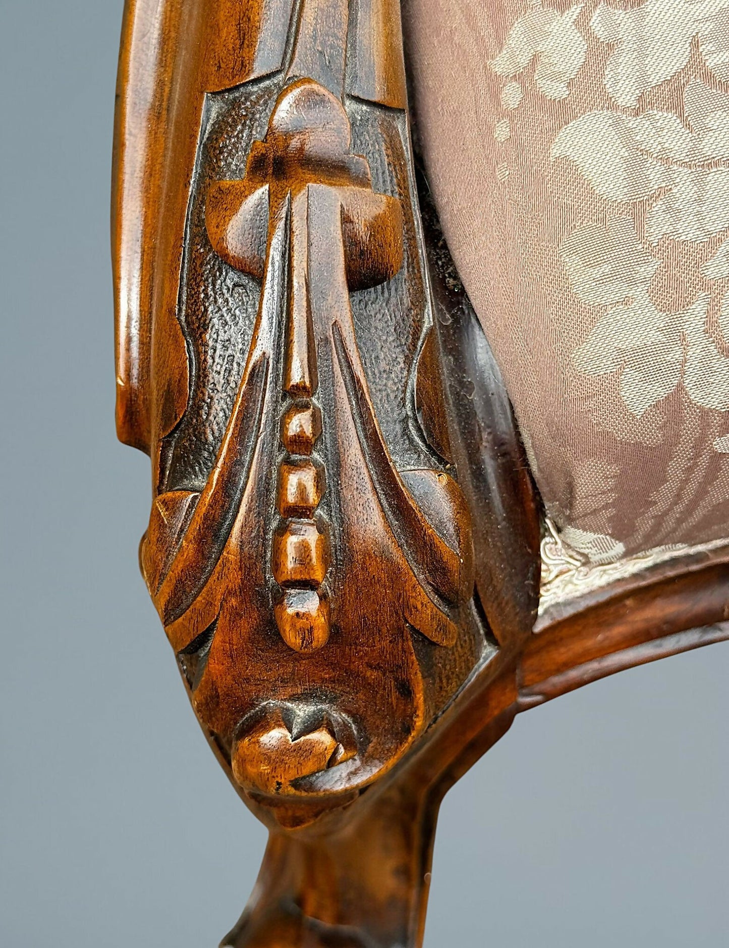 Victorian Walnut Open Armchair