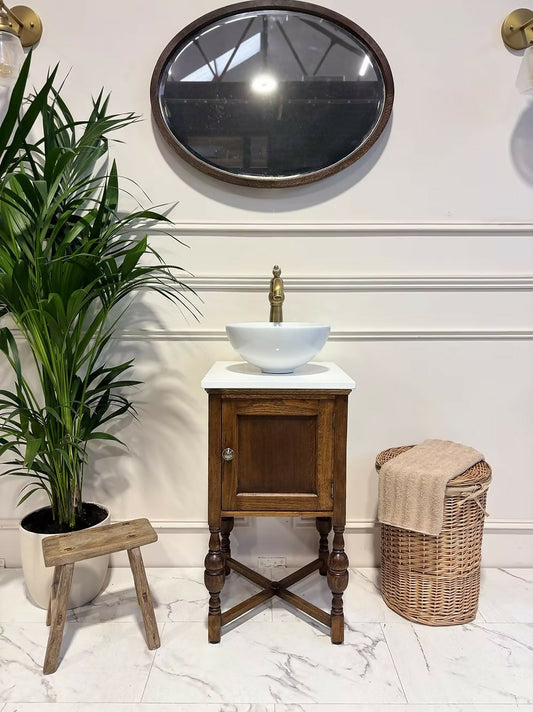 Vintage Wooden Single Tap Vanity Unit