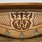 Coat Rack Vintage French Oak 7 Brass Hooks Wall Shelf Coat Hanger LOT 6553