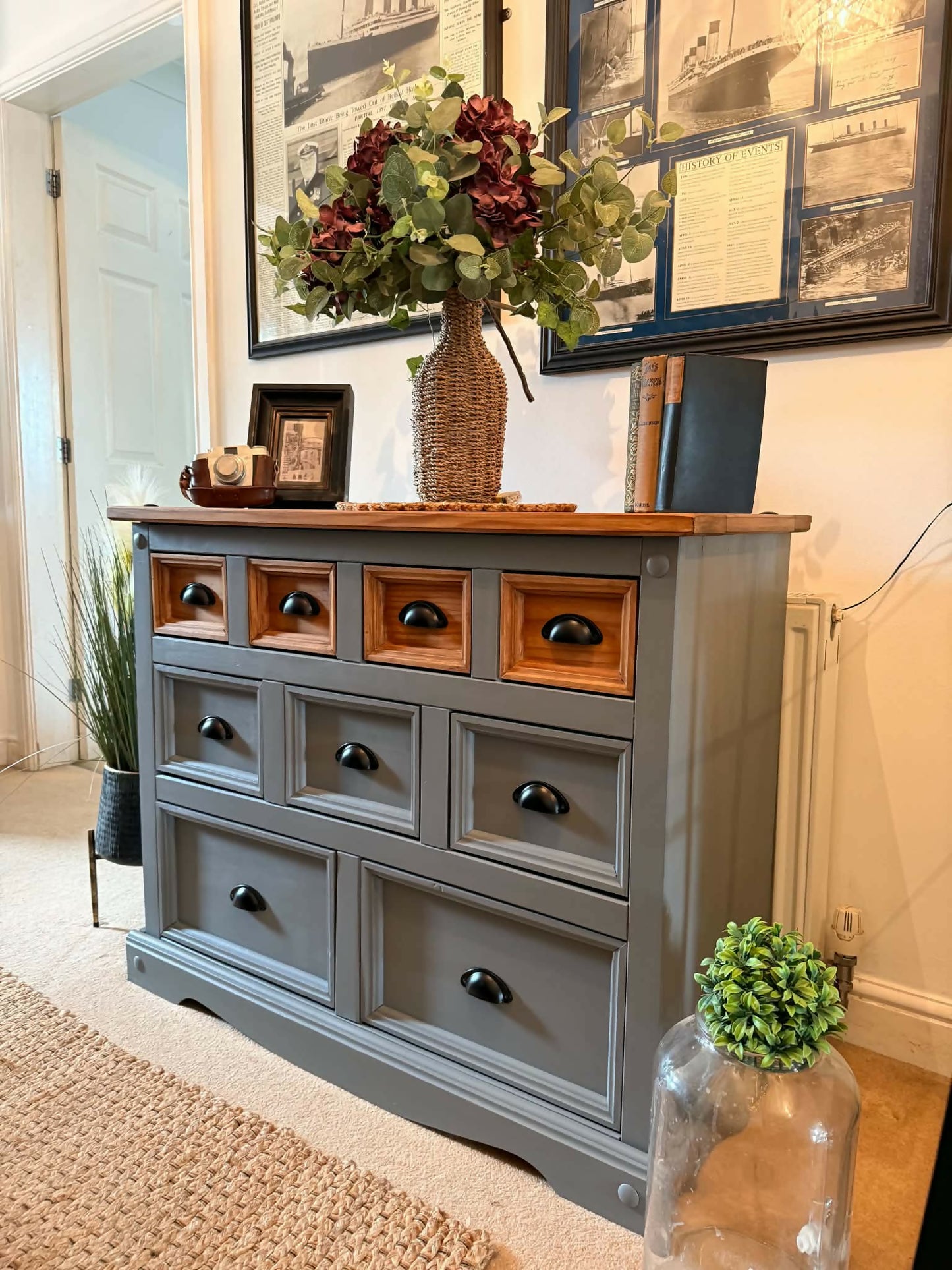 Heritage Grey Apothecary Chest of Drawers