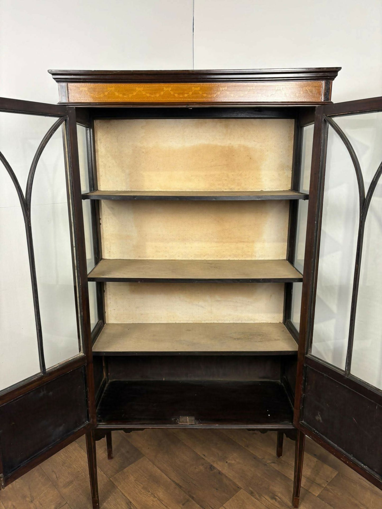 Edwardian Mahogany Inlaid Display Cabinet
