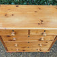 Vintage Victorian Tall Pine Chest Of Drawers