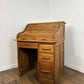 Edwardian Oak Small Roll Top Desk