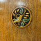 1930s Oak Inlaid Dome Top Tallboy