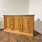 Contemporary Stripped Pine Three Door Cabinet