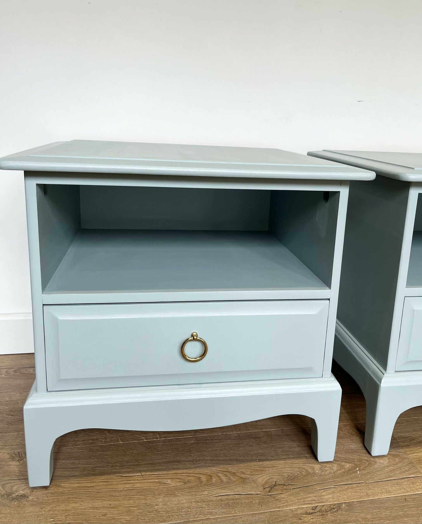 Stag Bedside Tables Pair - Baby Blue