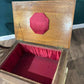 Vintage Walnut Sewing Box on Cabriole Supportsz