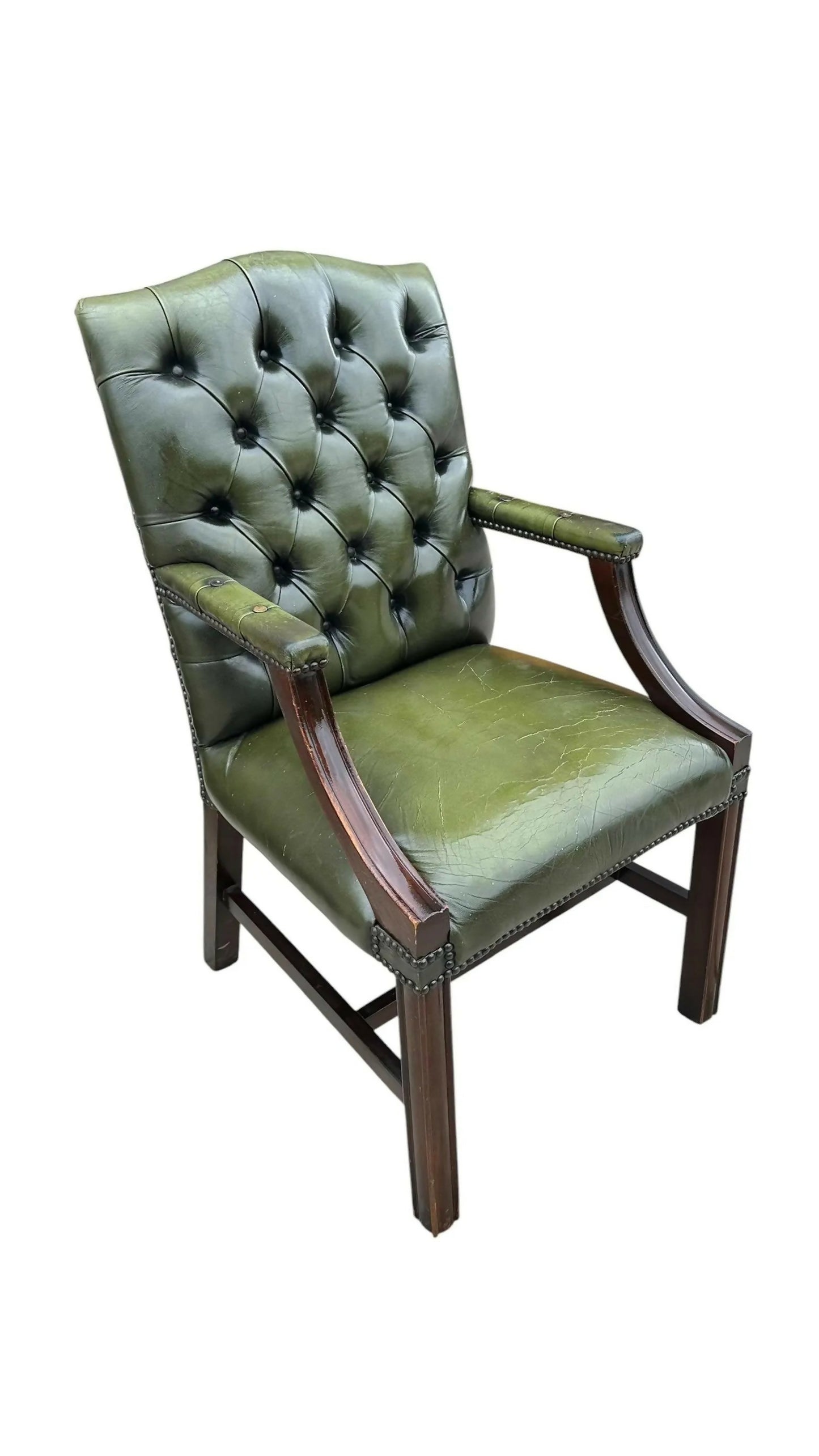 Vintage leather Gainsborough Georgian style desk chair