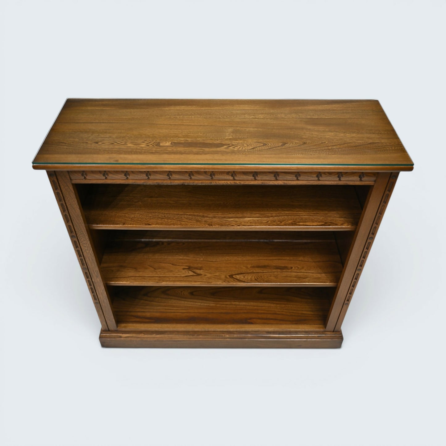 Ercol Low Wide Bookcase 2 Shelves Golden Dawn Finish Mural FREE UK Delivery*