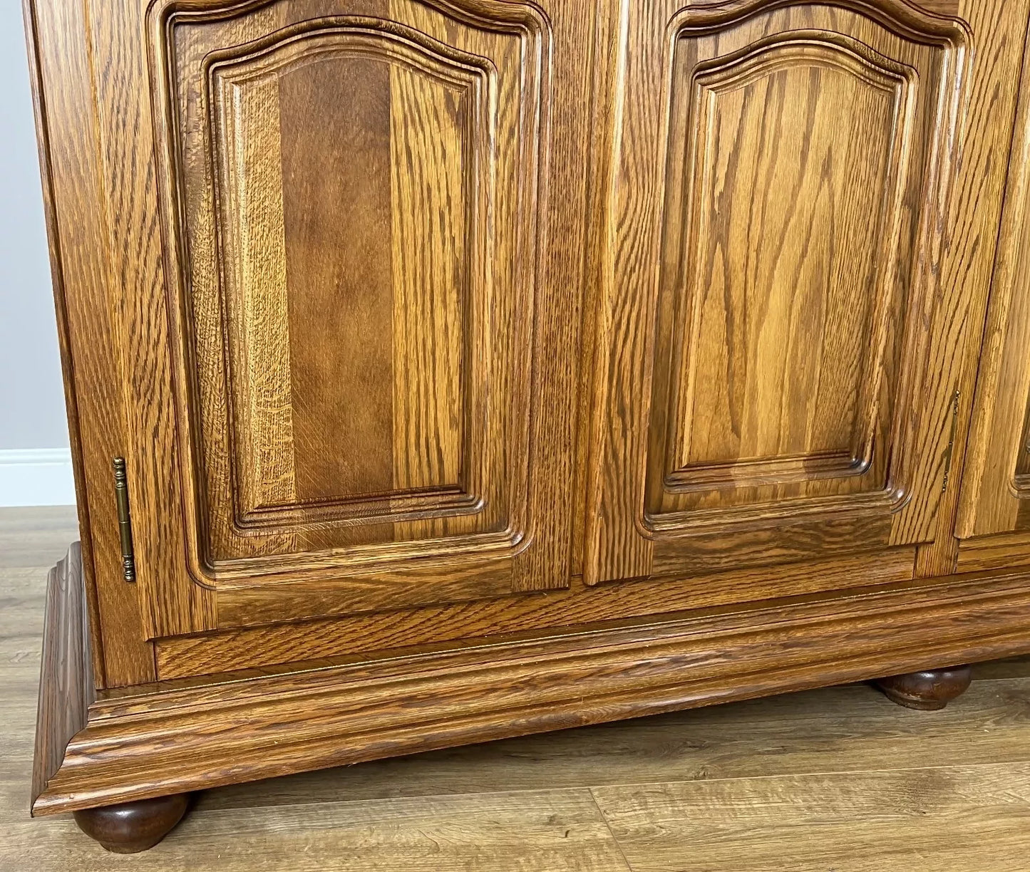 Wardrobe Vintage French Style Five Door Carved Large Storage Armoire LOT 4987