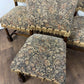 Set of Four Vintage Oak Upholstered Dining Chairs