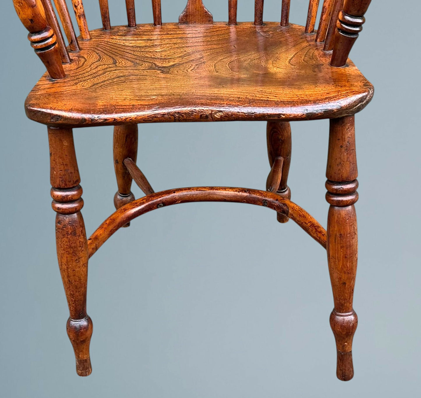 Yew Wood Windsor Armchair 19th Century Yew