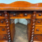 Victorian Scottish Flame Mahogany Pedestal Desk