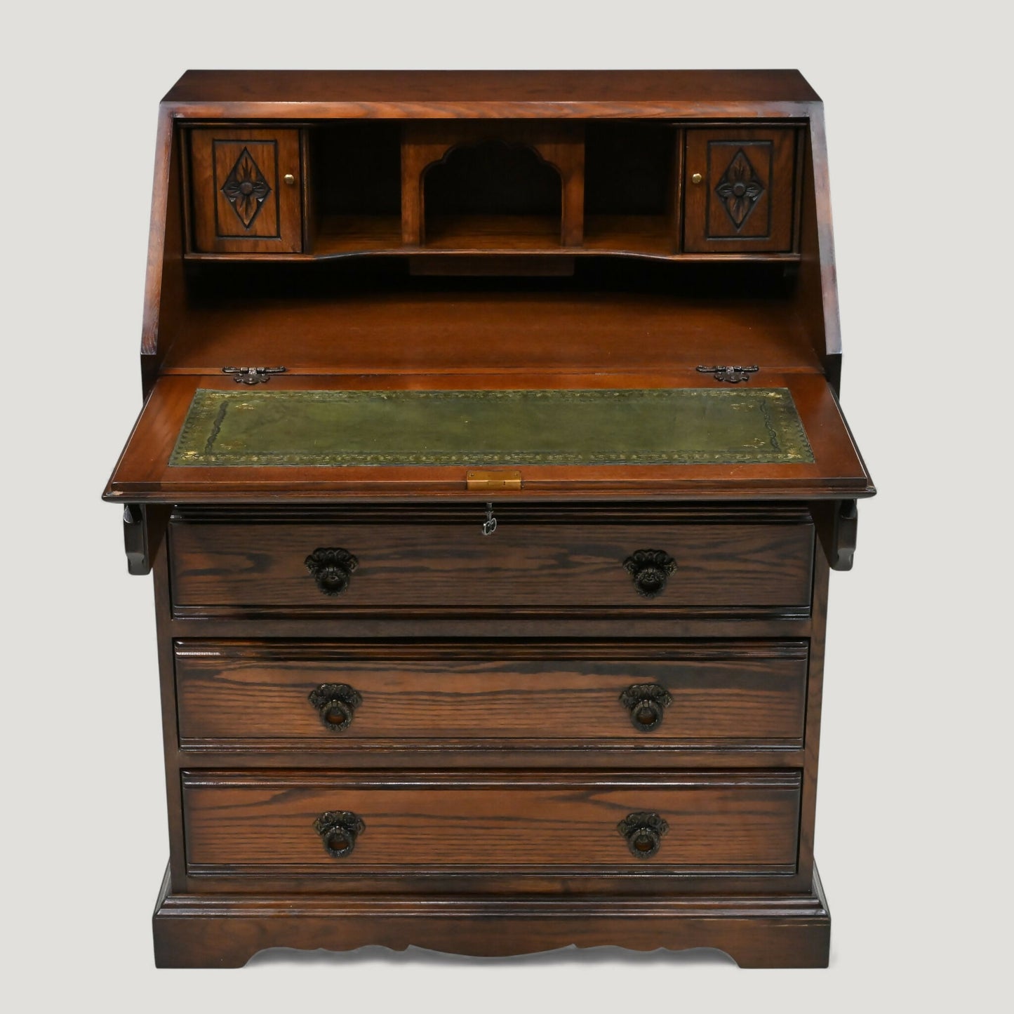 Old Charm Bureau With Fitted Interior 4 Drawers Working Lock FREE UK Delivery*. SBR10973/2509E