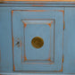 Antique Pine Larder Cupboard - Pie Safe/ Meat Safe - Painted Blue