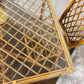 Vintage Cane & Glass Conservatory Dining Suite