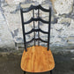 Set Of Four Ercol Batwing Dining Chairs Model Number 496 In Black Super Rare