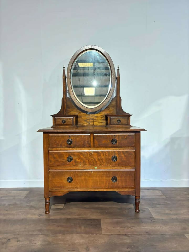 Edwardian Oak Dressing Table0