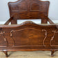 Bed Vintage French Louis XVI King Size Bed Frame Carved Headboard LOT 6403