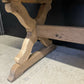 French Oak X Support Farmhouse Dining Table