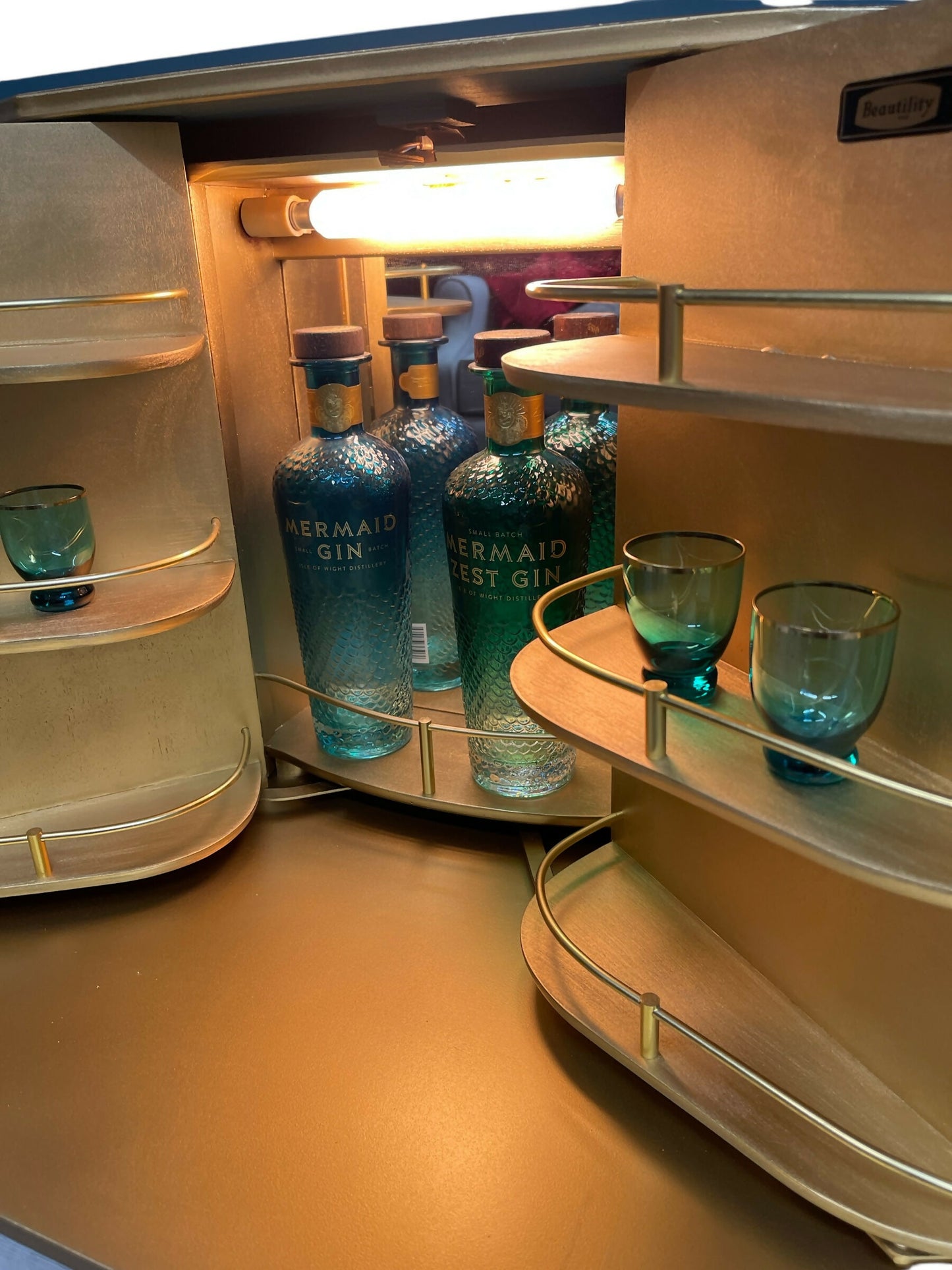 Drinks Cabinet by Beautility Mid Century 1960 Retro Vintage Cocktails display