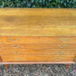 Vintage 1960's Handmade Oak Chest Of Drawers