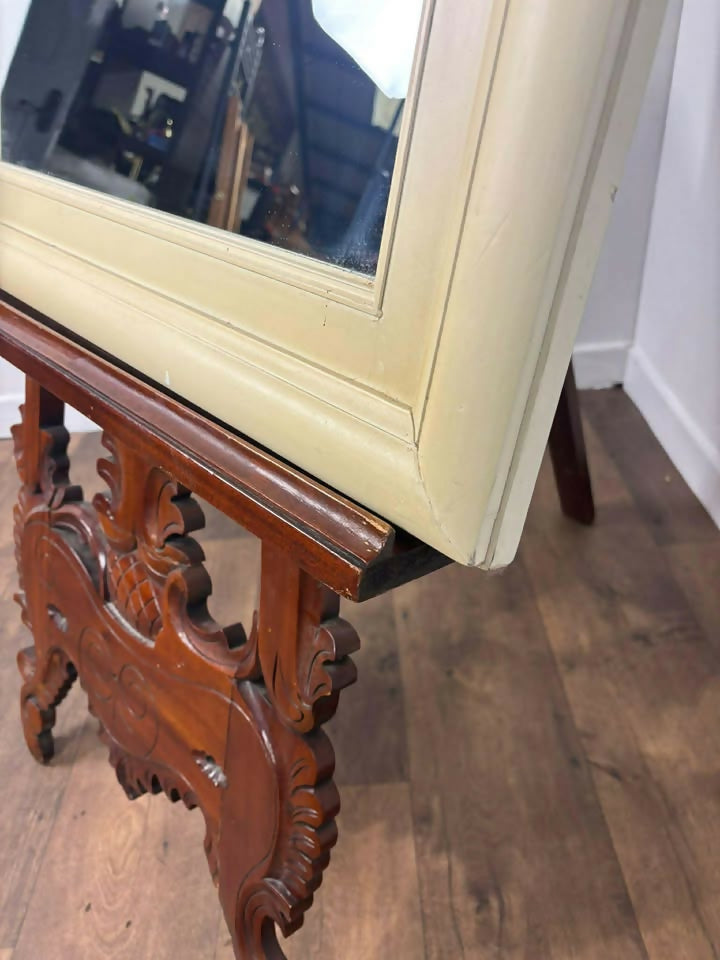 Reproduction Ornate Cream Coloured Wall Mirror