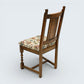 6 Yorke Old Charm Dining Chairs Trellis Fabric Light Oak Frames FREE UK Delivery