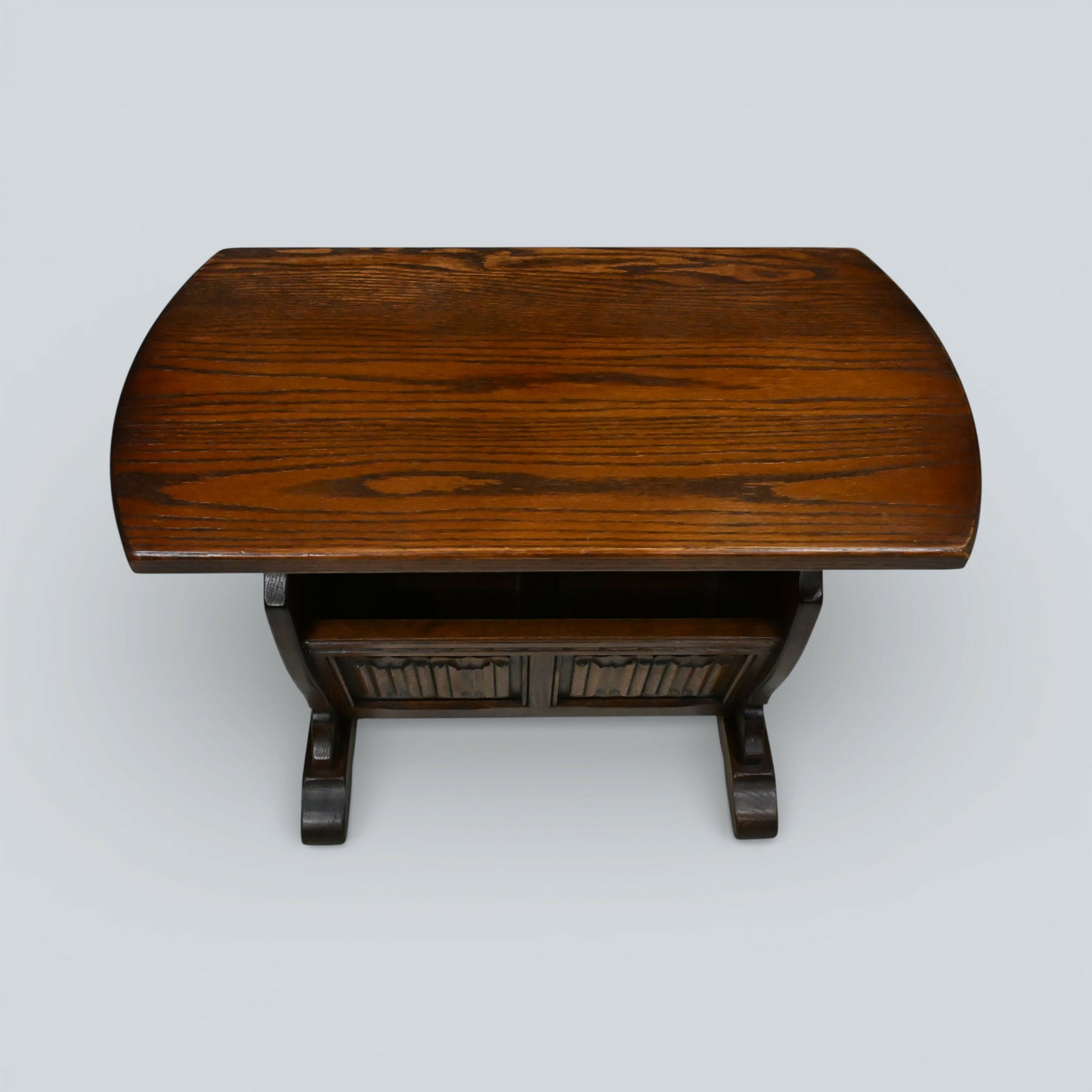 Old Charm Magazine Rack With Coffee Table Top In Tudor Brown FREE* UK Delivery