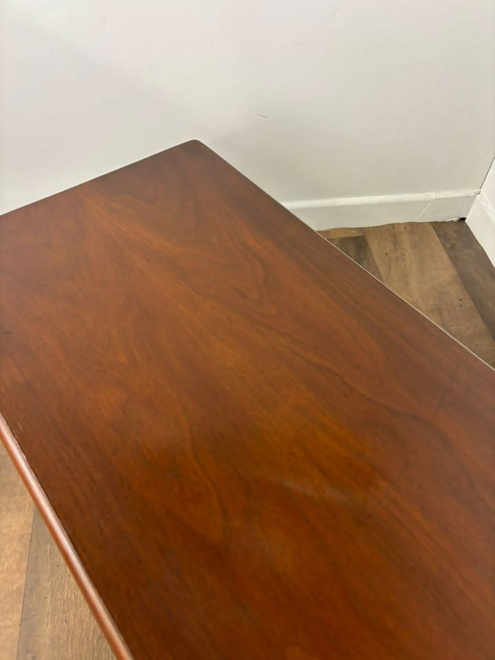 Reproduction Mahogany Storage Table with Lift-Up Top