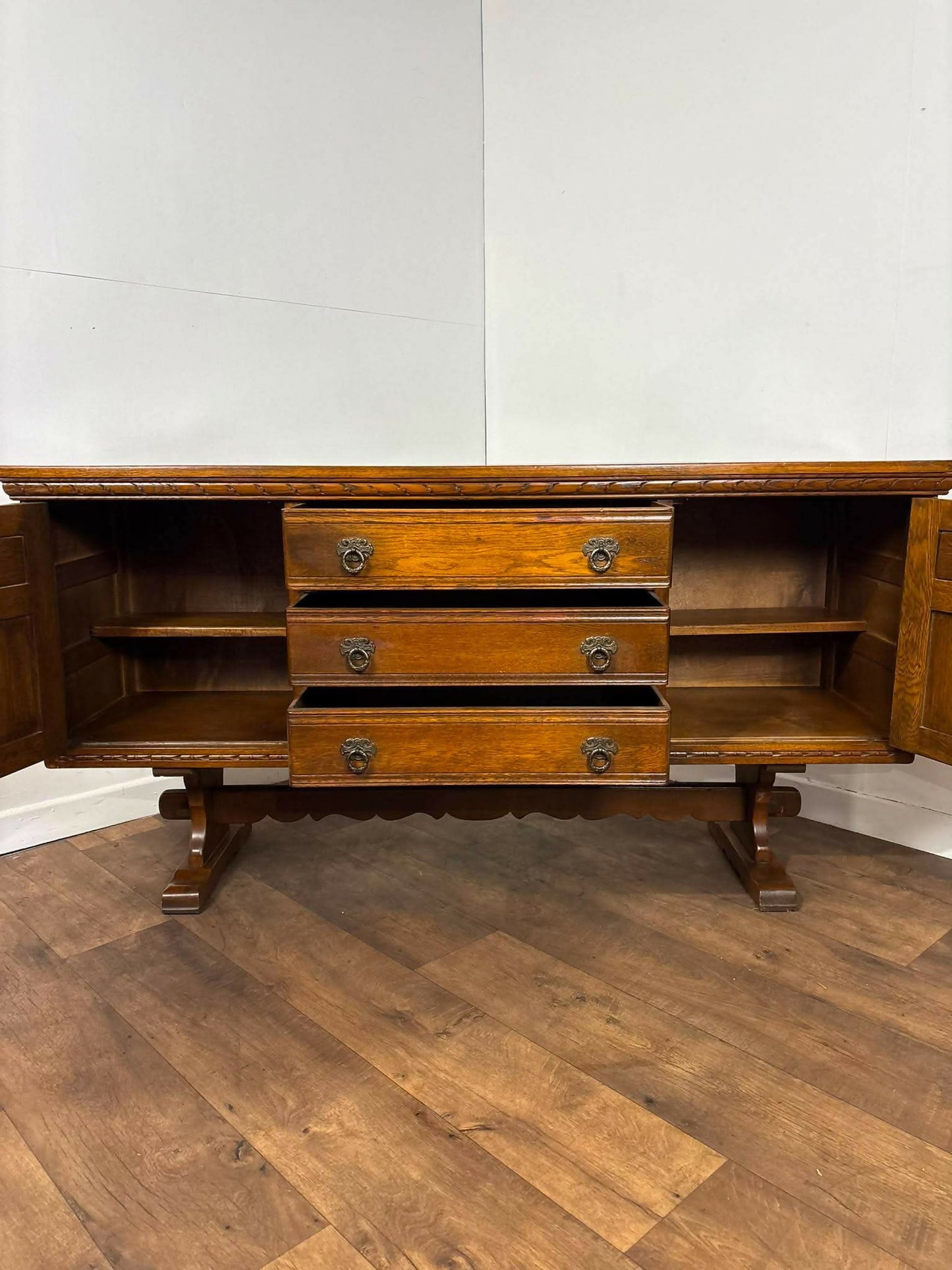 Old Charm Oak Sideboard by Wood Bros