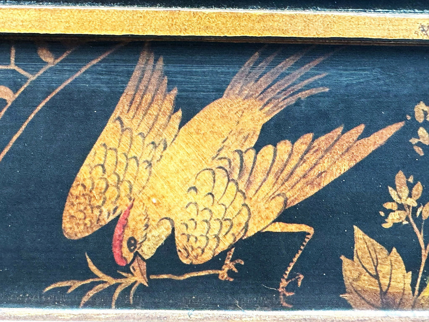 A Regency Style Black Lacquered Centre Table