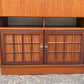 Mid Century Younger Teak Wall Unit Cabinet Writing Desk Bureau