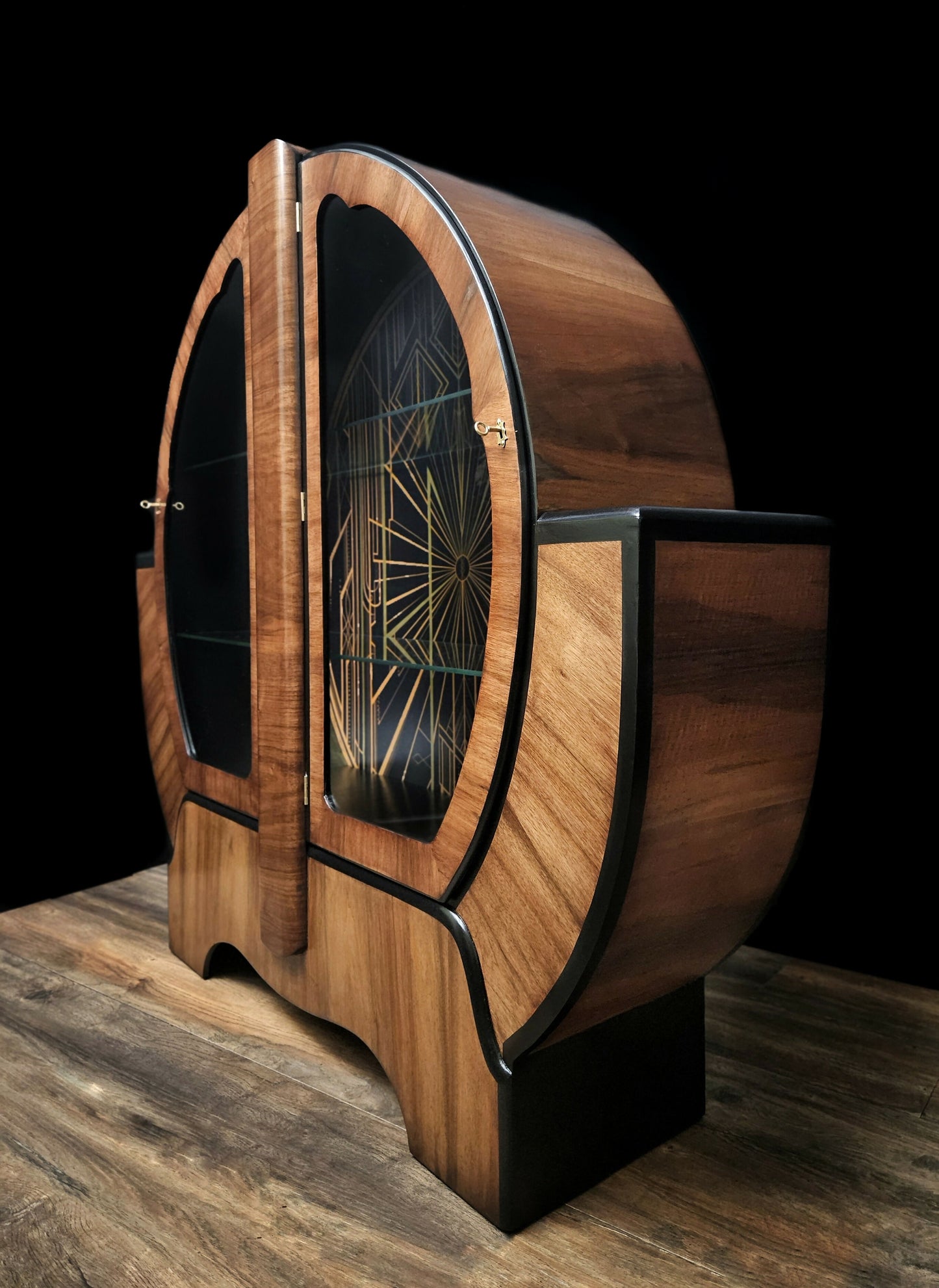 Art Deco Display Cabinet/ Glass / Drinks Cabinet